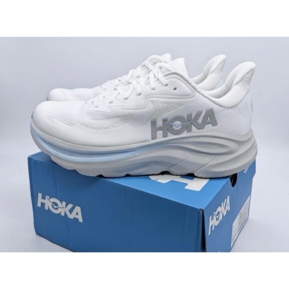 Hoka One One Clifton 10 Mens 12 White /Glacier Blue 1162030/WTGL Running Gym main image 6